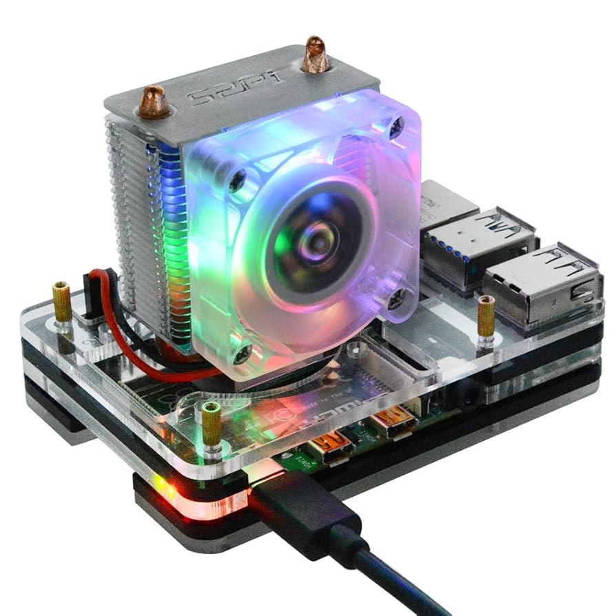 Amazon.co.jp: GeeekPi Raspberry Pi 4ファン、CPU冷却ファン